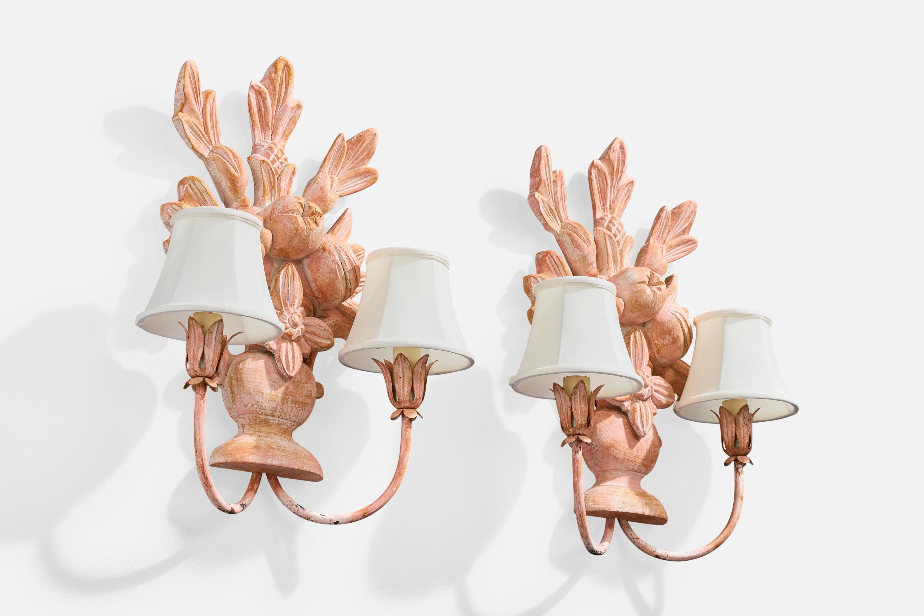 Français Design-Light, métal, Wood Wood, tissu, France, années 1950 en vente