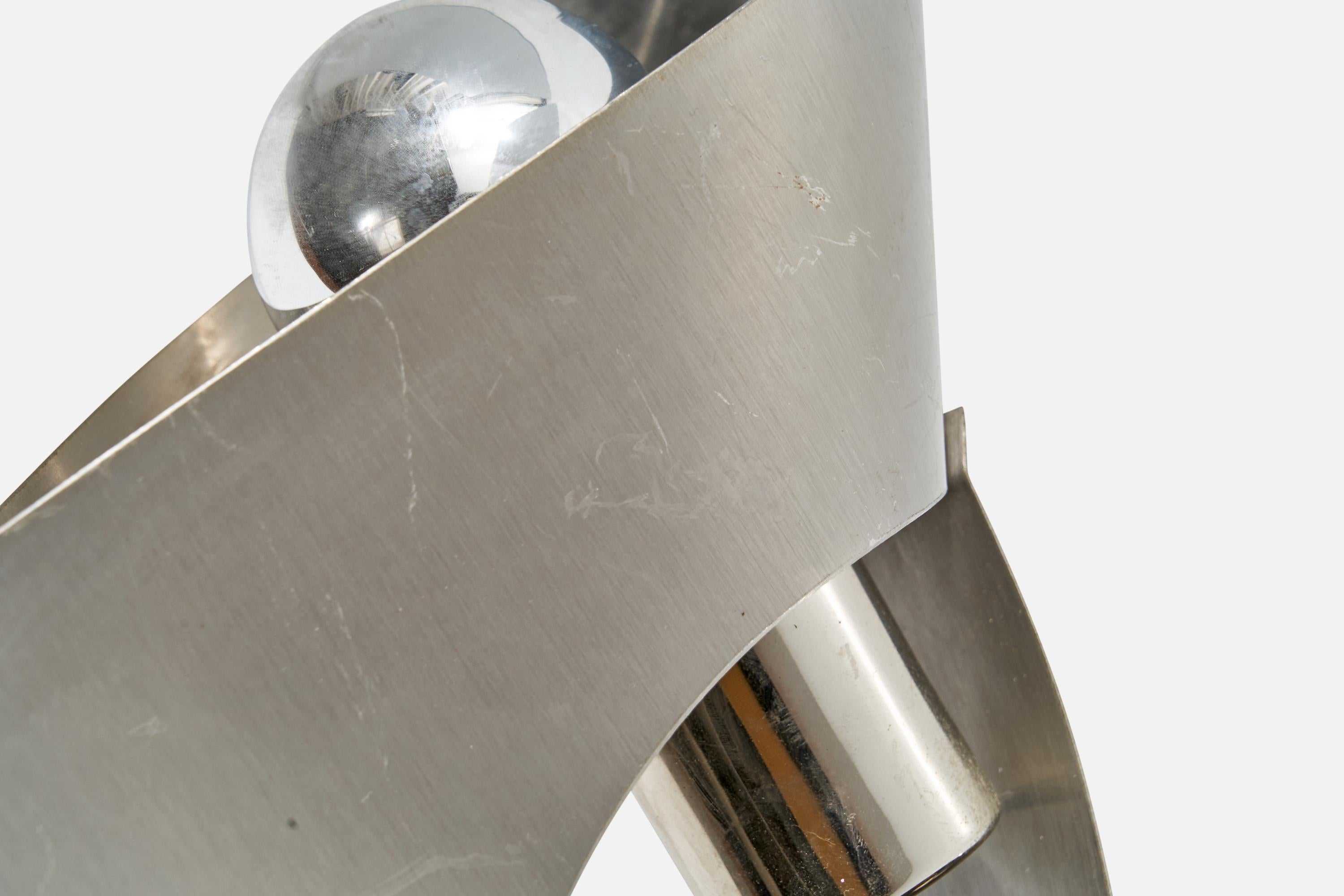 Late 20th Century French Designer, Wall Lights, Steel, France, c. 1970s For Sale