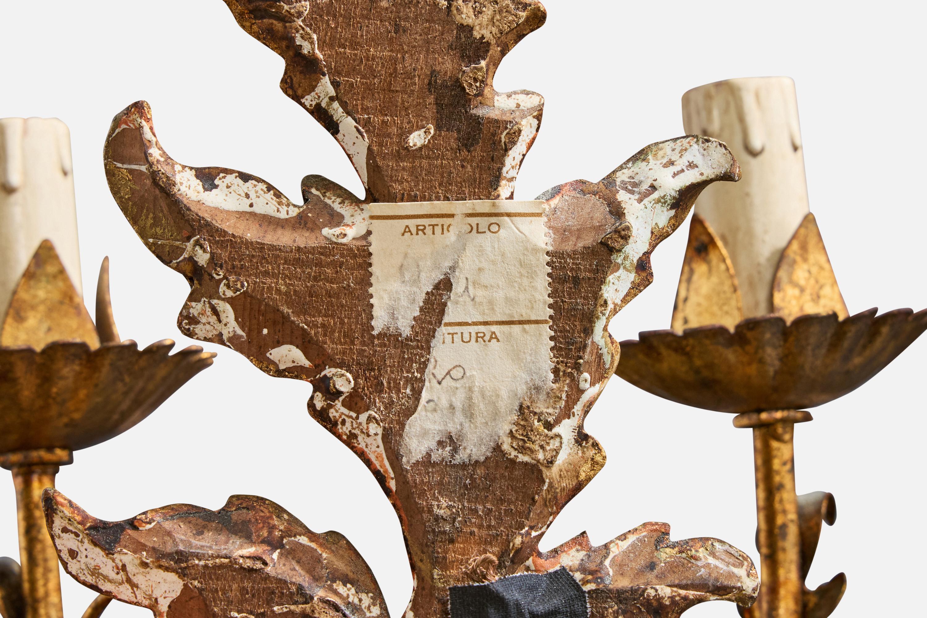 Laiton Design Design-Light, Wood, Brass, Fabric, France, 1940s en vente