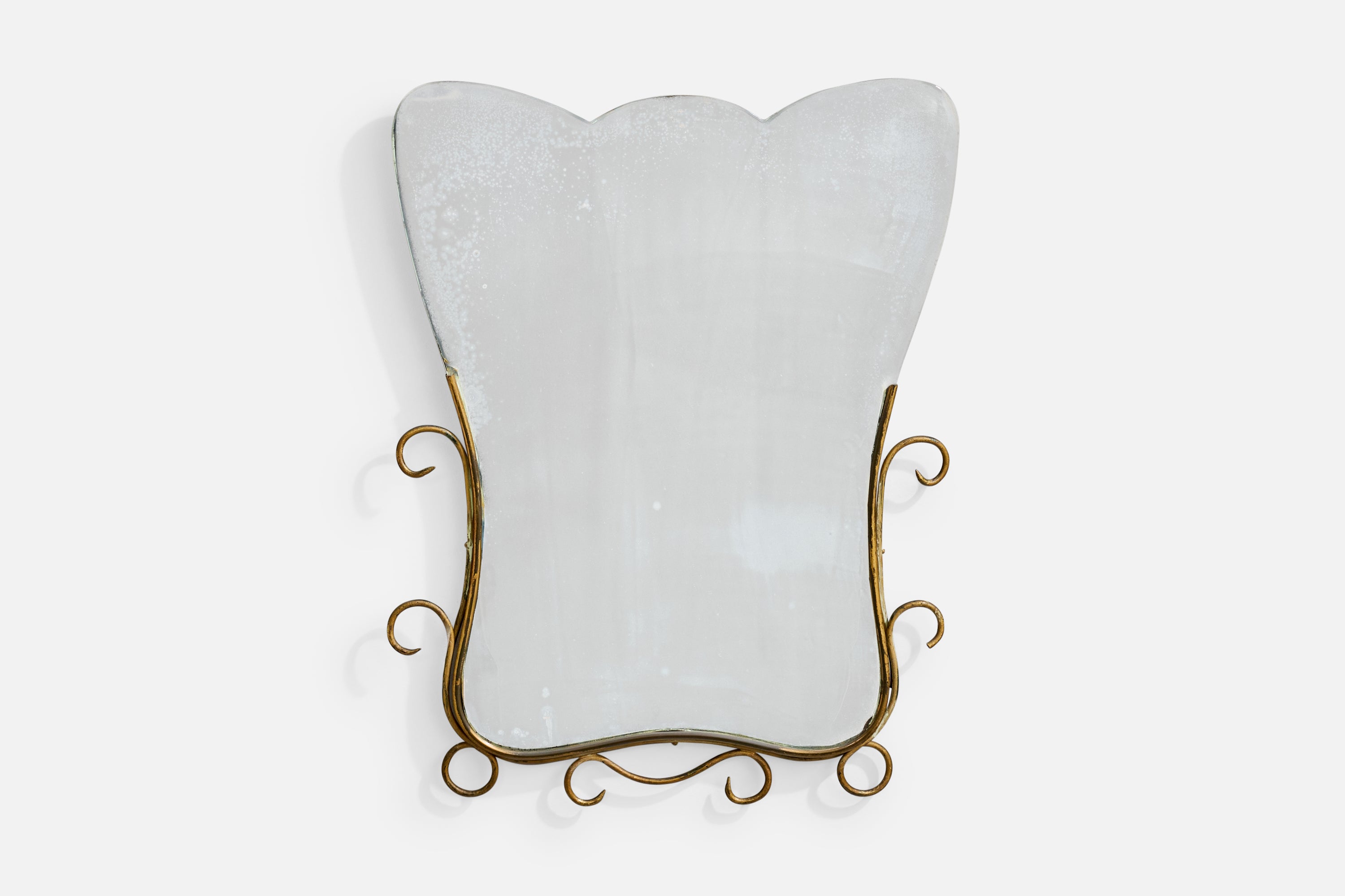 Designer français, miroir mural, métal, France, années 1940 en vente