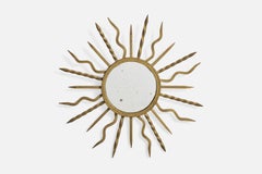 French Designer, Wall Mirror, Metal, France, 1960s