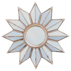 Specchio da parete di design francese, metallo, Francia, anni '1960