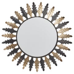 French Designer, Wall Mirror, Metal, France, 1960s