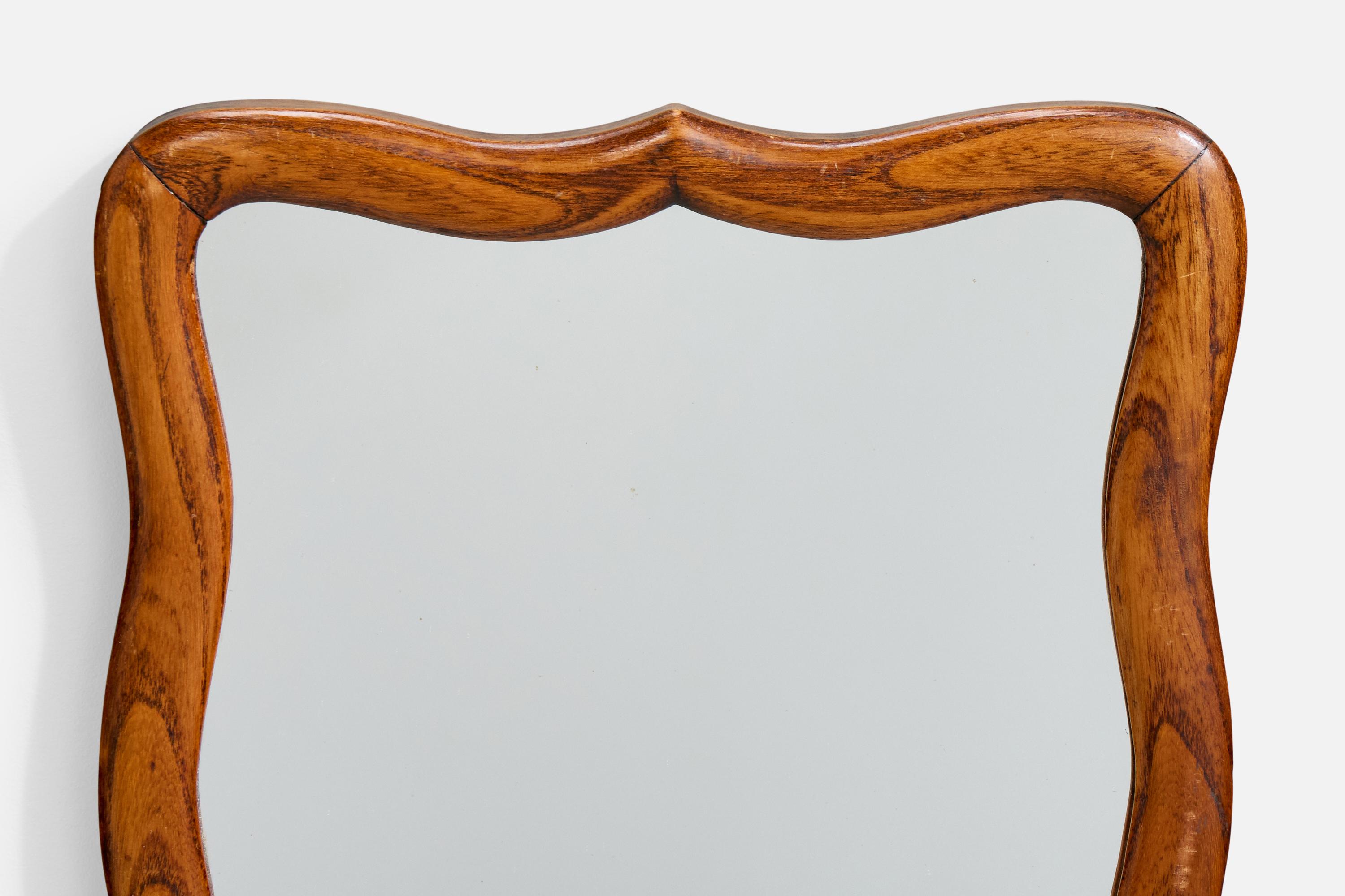 Miroir mural de designer français, Oak Oak, France, années 1940 Bon état - En vente à High Point, NC