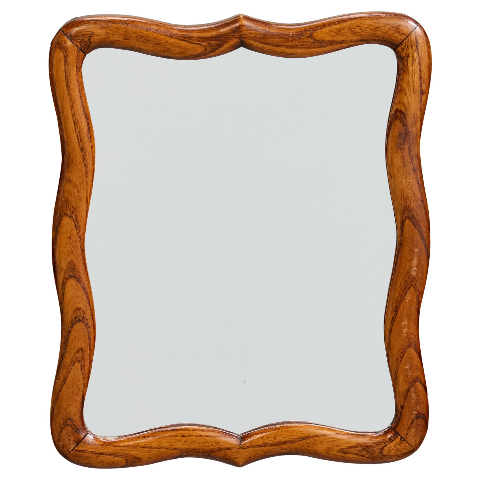 Diseñador francés, Espejo de pared, Roble, Francia, Década de 1940 en venta