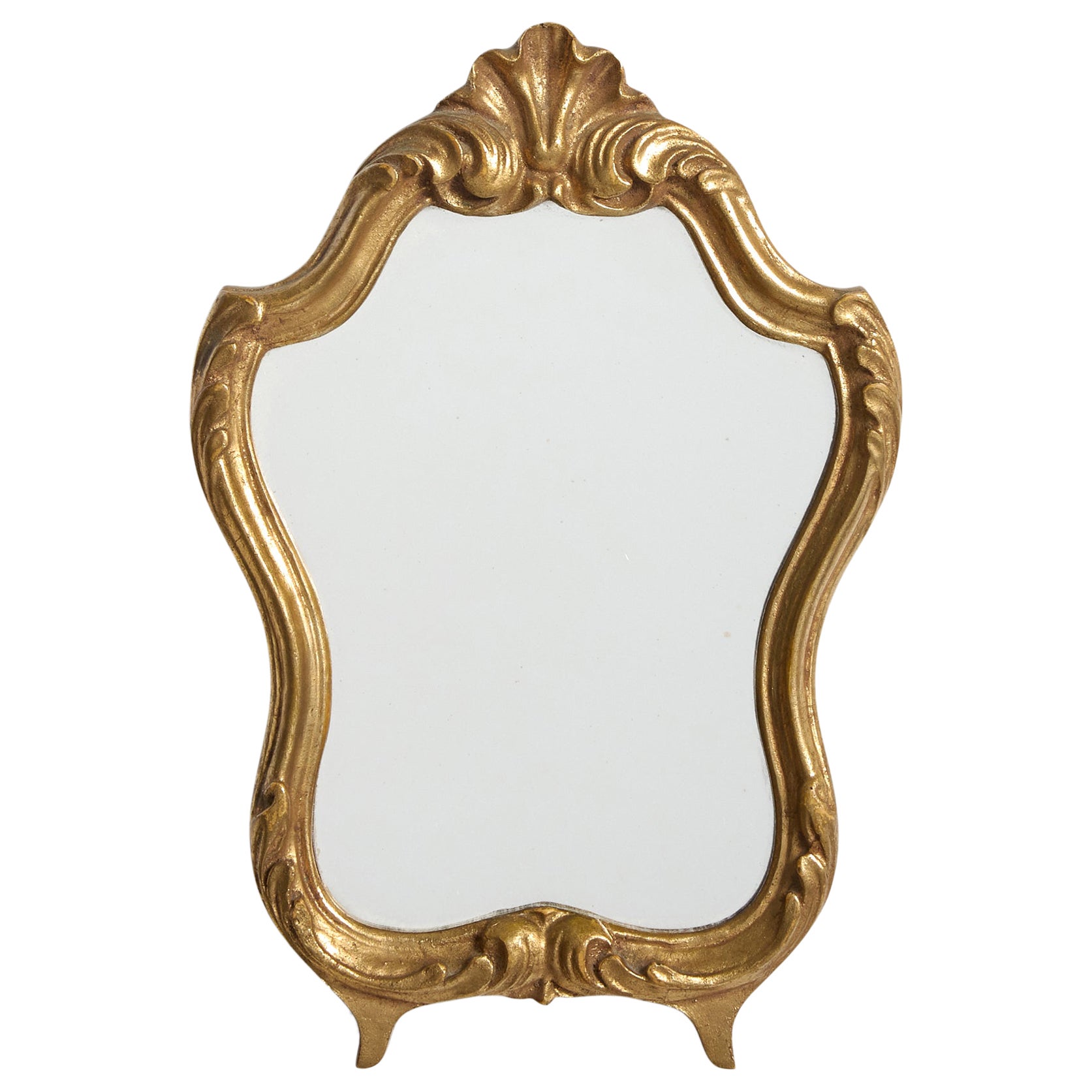 French Designer, Wall Mirror, Wood, France, 1950s