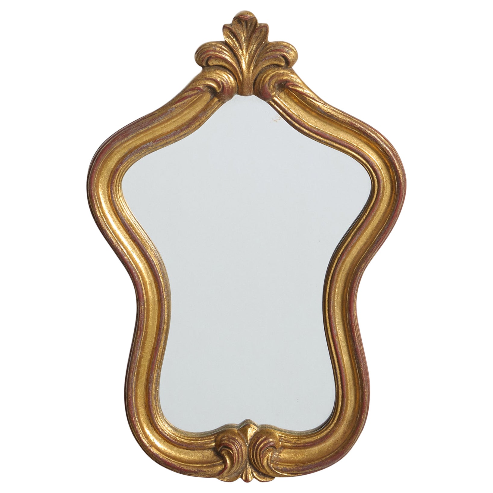 French Designer, Wall Mirror, Wood, France, 1950s