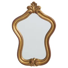French Designer, Wall Mirror, Wood, France, 1950s