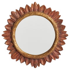 French Designer, Wall Mirror, Wood, France, 1950s
