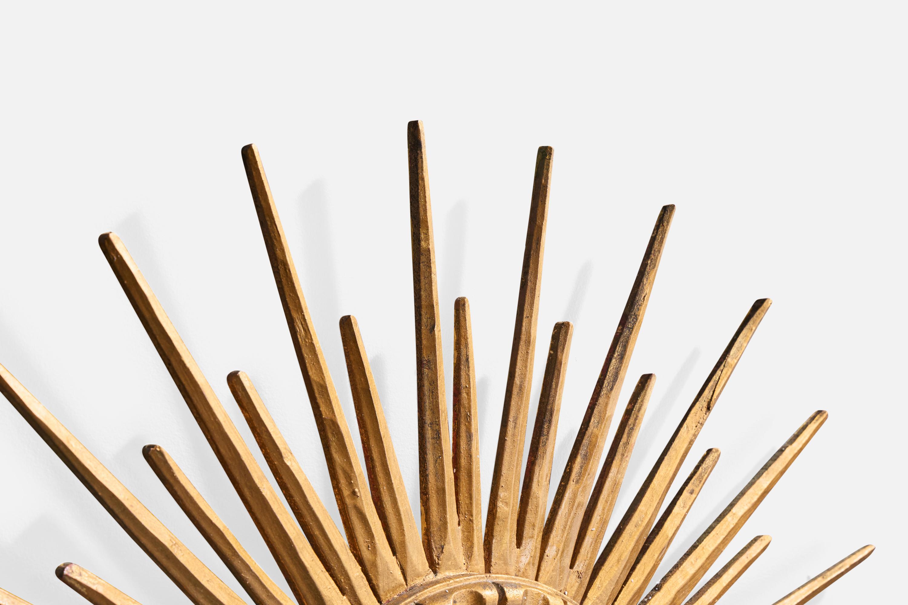 Französischer Designer, Wandspiegel, Holz, Frankreich, 1960er Jahre im Zustand „Gut“ im Angebot in High Point, NC