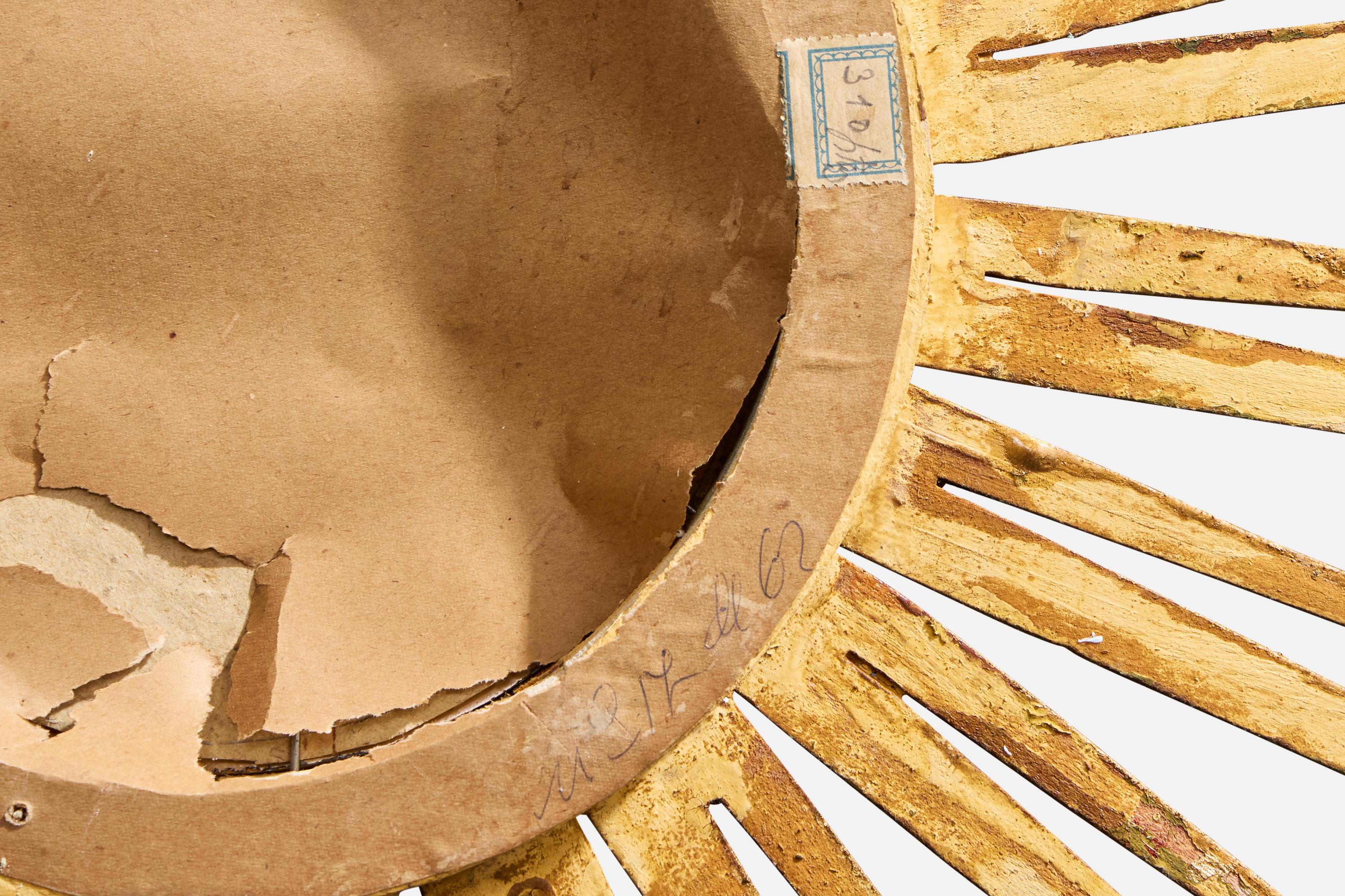 Französischer Designer, Wandspiegel, Holz, Frankreich, 1960er Jahre im Angebot 3