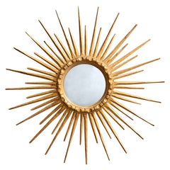 French Designer, Wall Mirror, Wood, France, 1960s