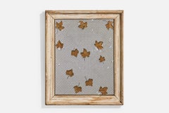 French Designer, Wall Mirror, Wood, Metal, France, 1940s