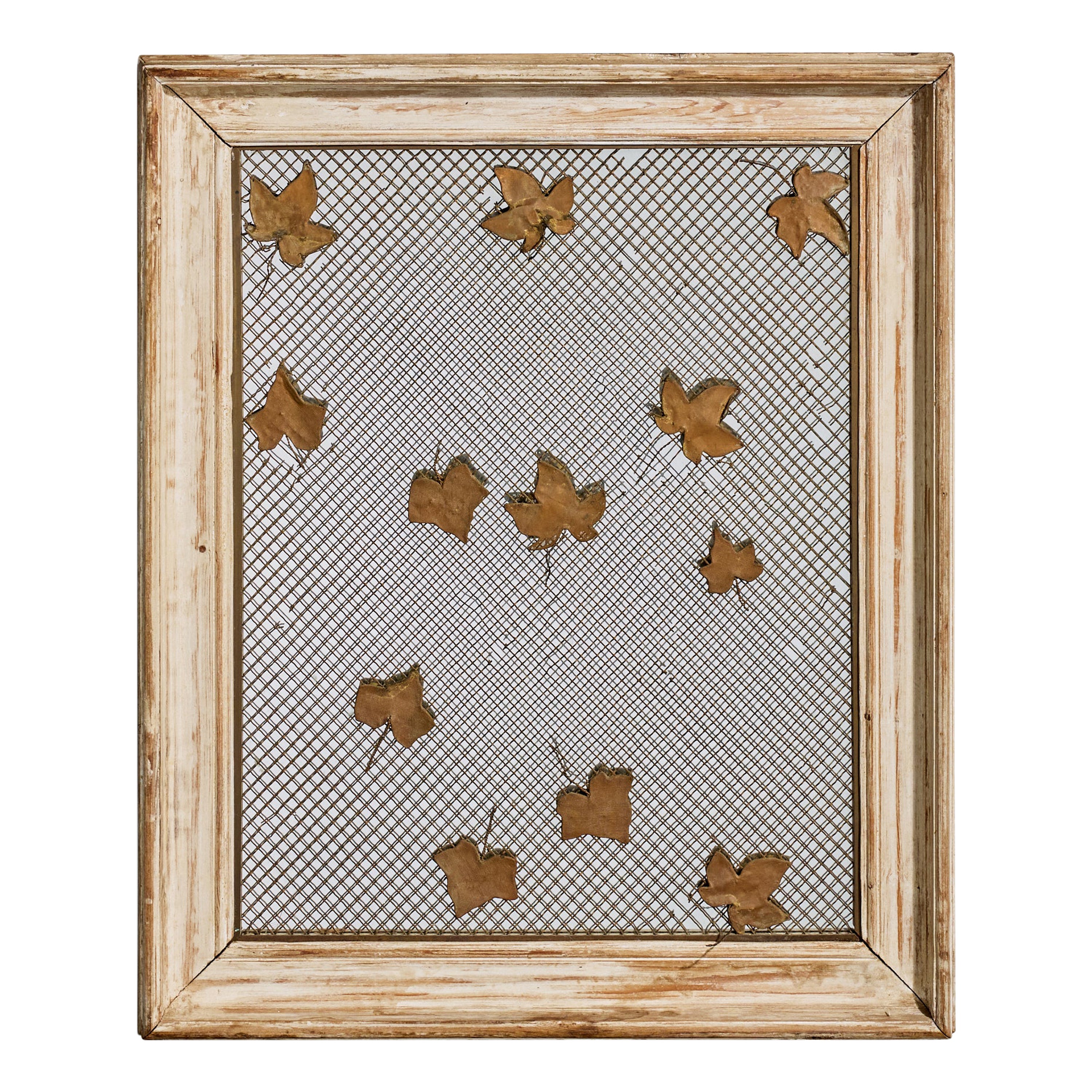 Specchio da parete di design francese, Wood, Metallo, Francia, anni '40 in vendita