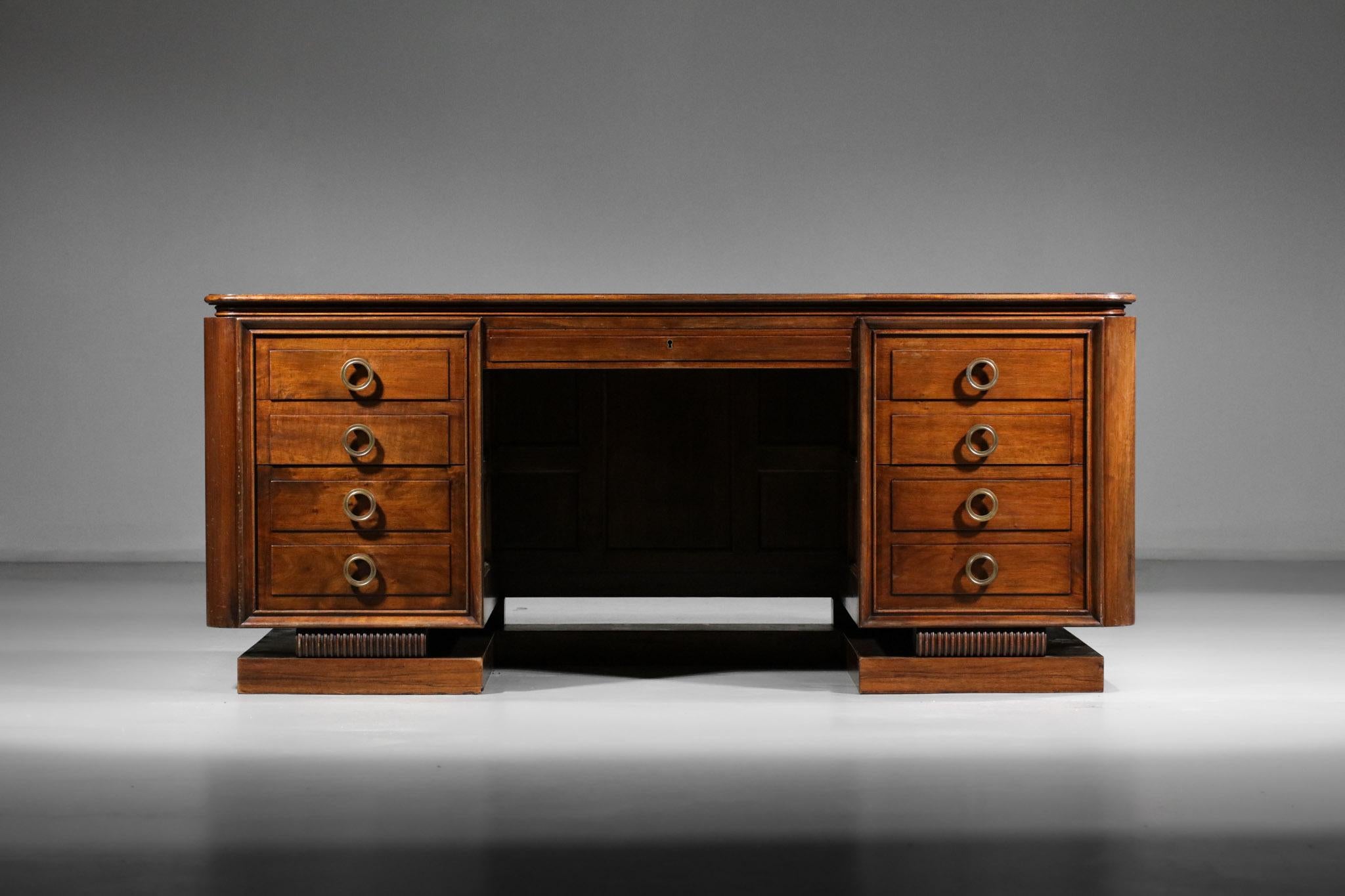 French Desk 40's Art Deco in Style of André Arbus, G086 5