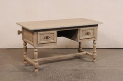 French Desk Carved Motif on Front Panel, 19th C.