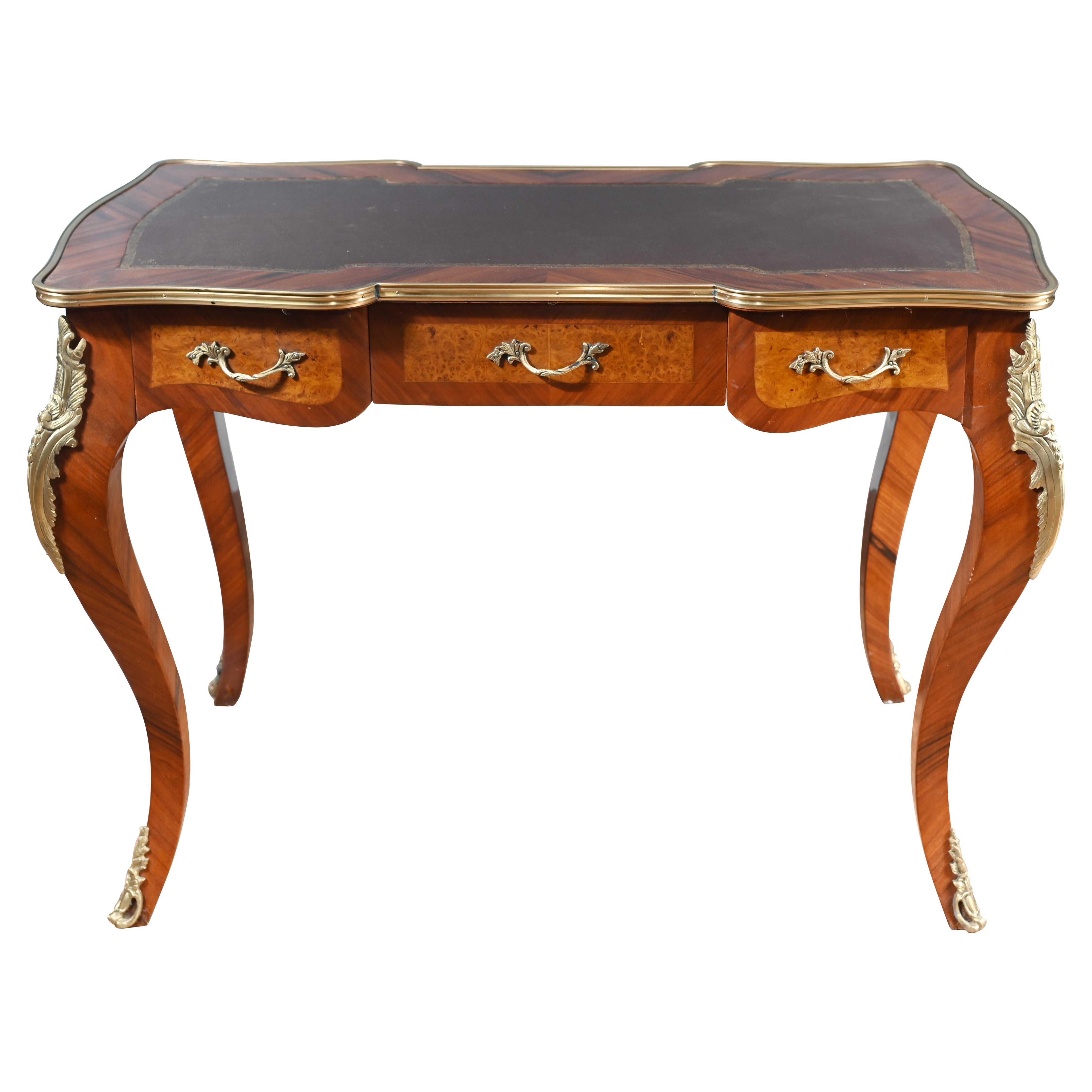 French Desk Empire Bureau Plat Kingwood For Sale