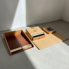 Ensemble de bureau français par Le Tanneur, années 1960