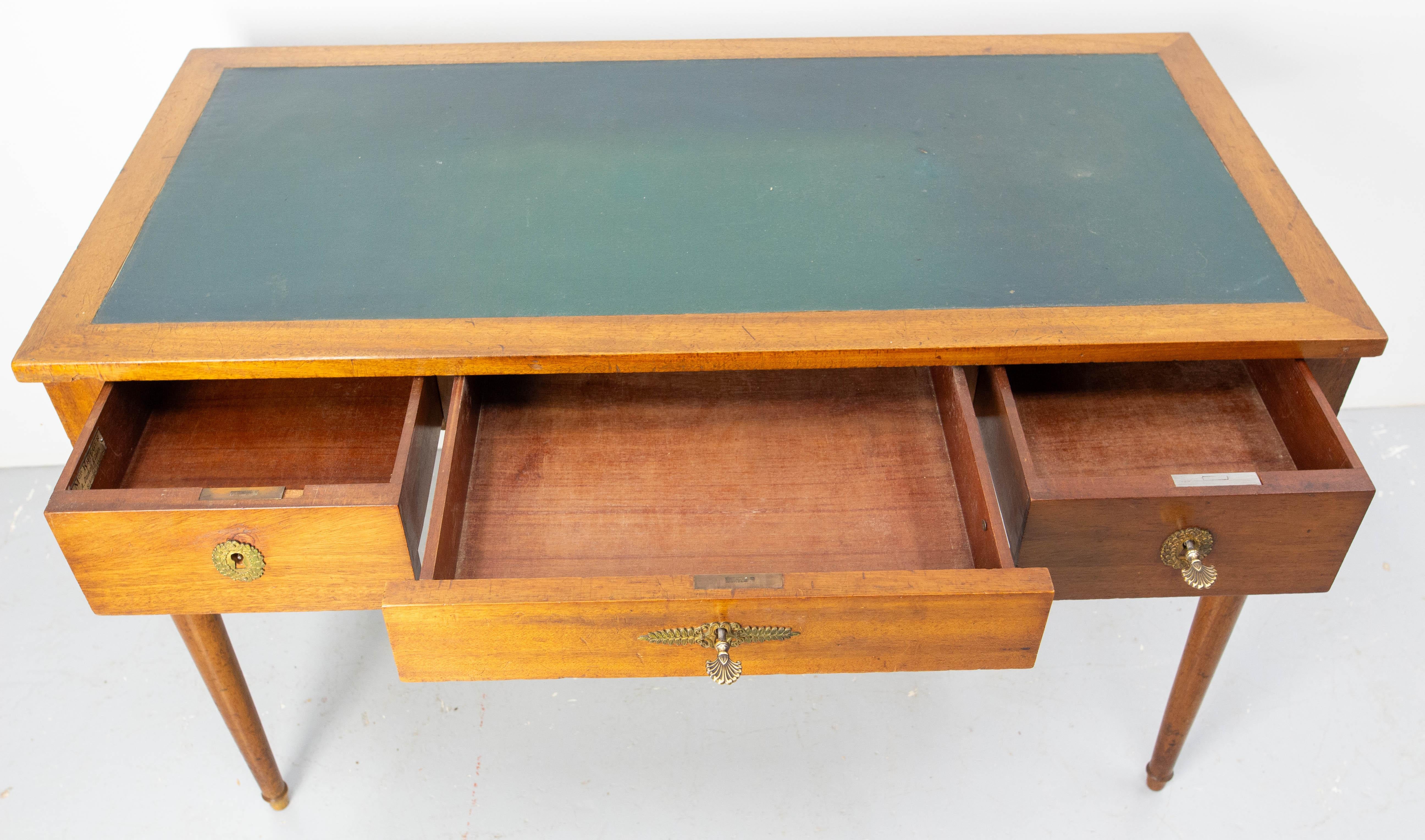 French Desk Writing Table Empire Style, Mid-Century 5
