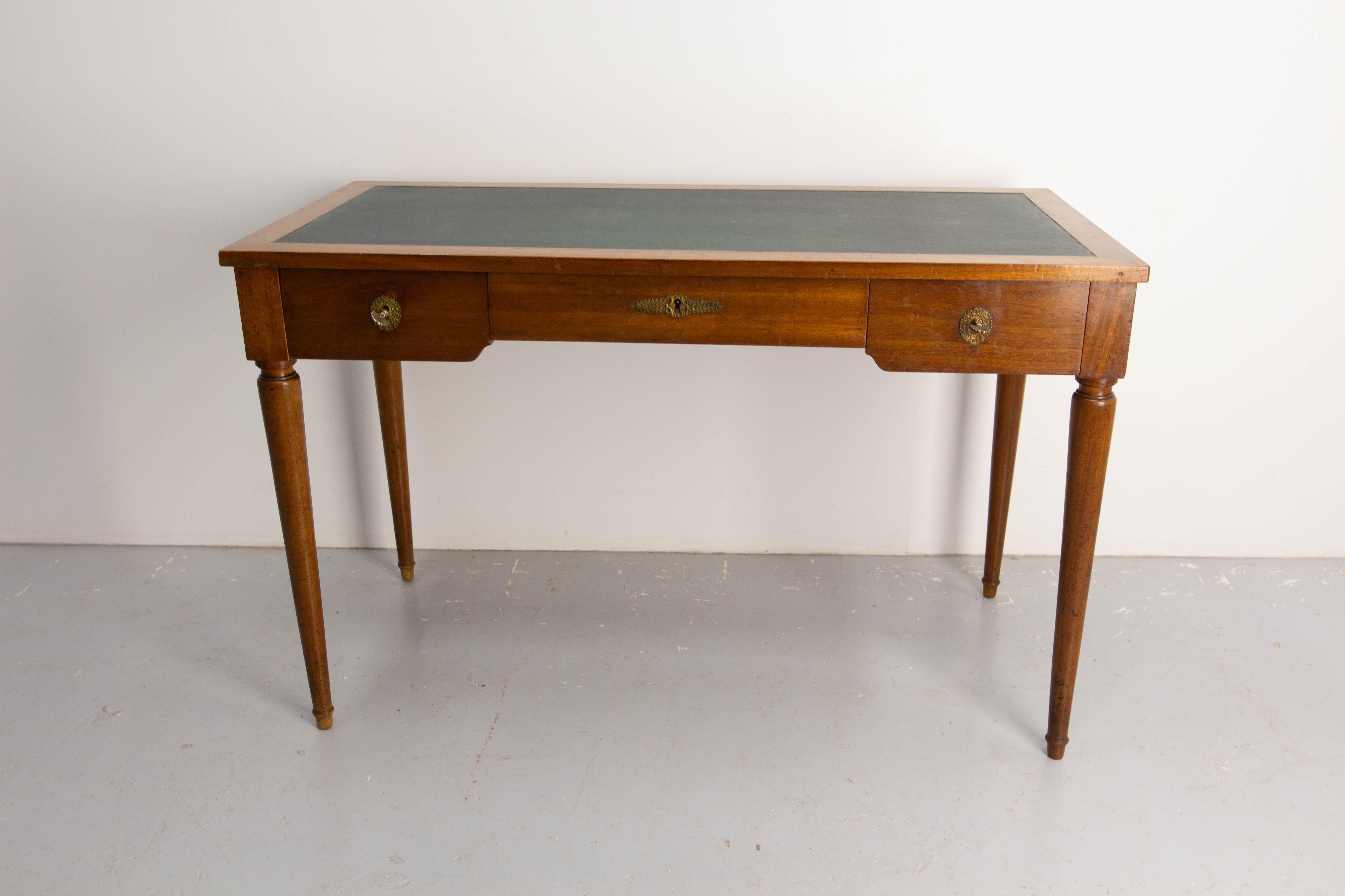 French Desk Writing Table Empire Style, Mid-Century In Good Condition In Labrit, Landes