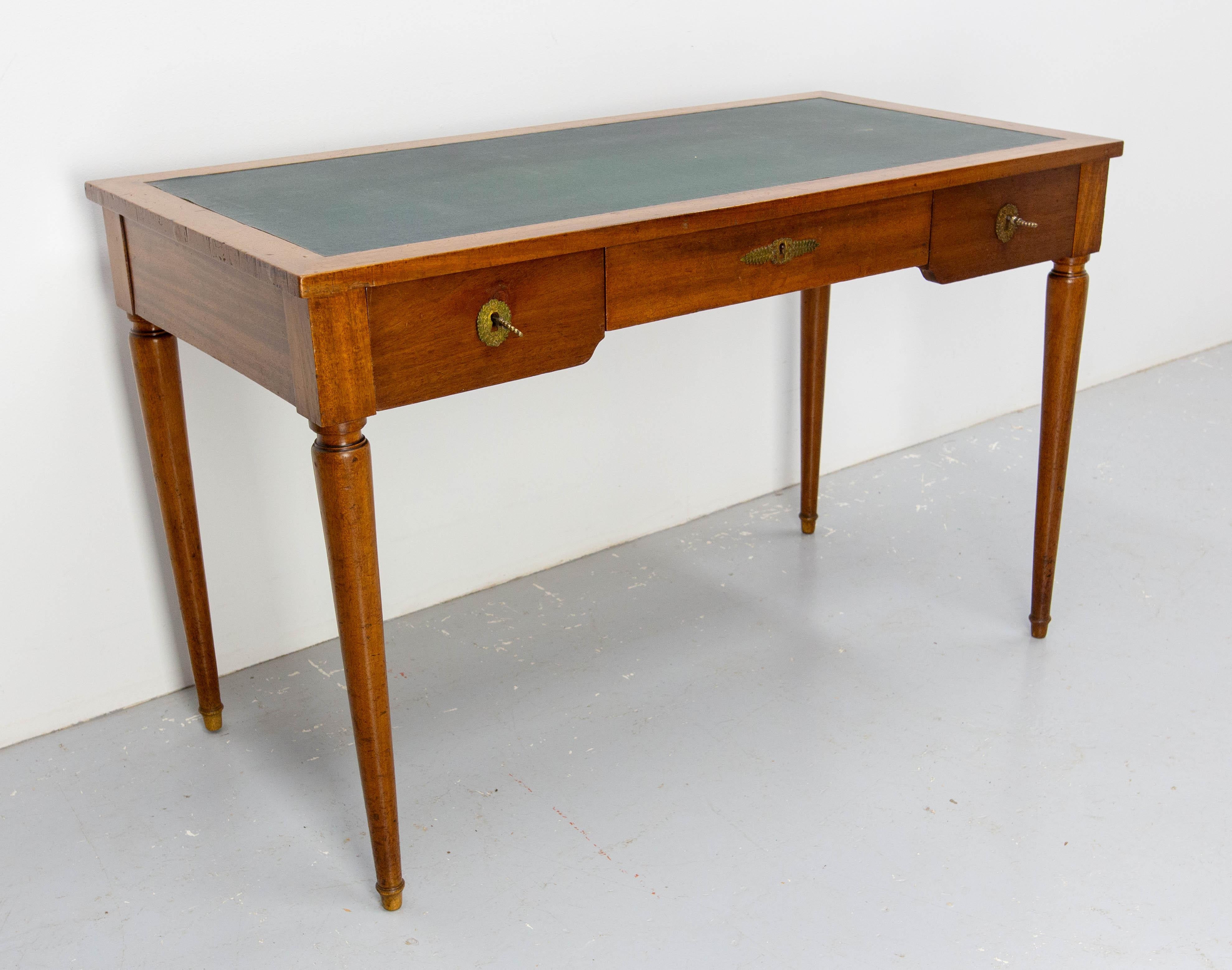 Brass French Desk Writing Table Empire Style, Mid-Century