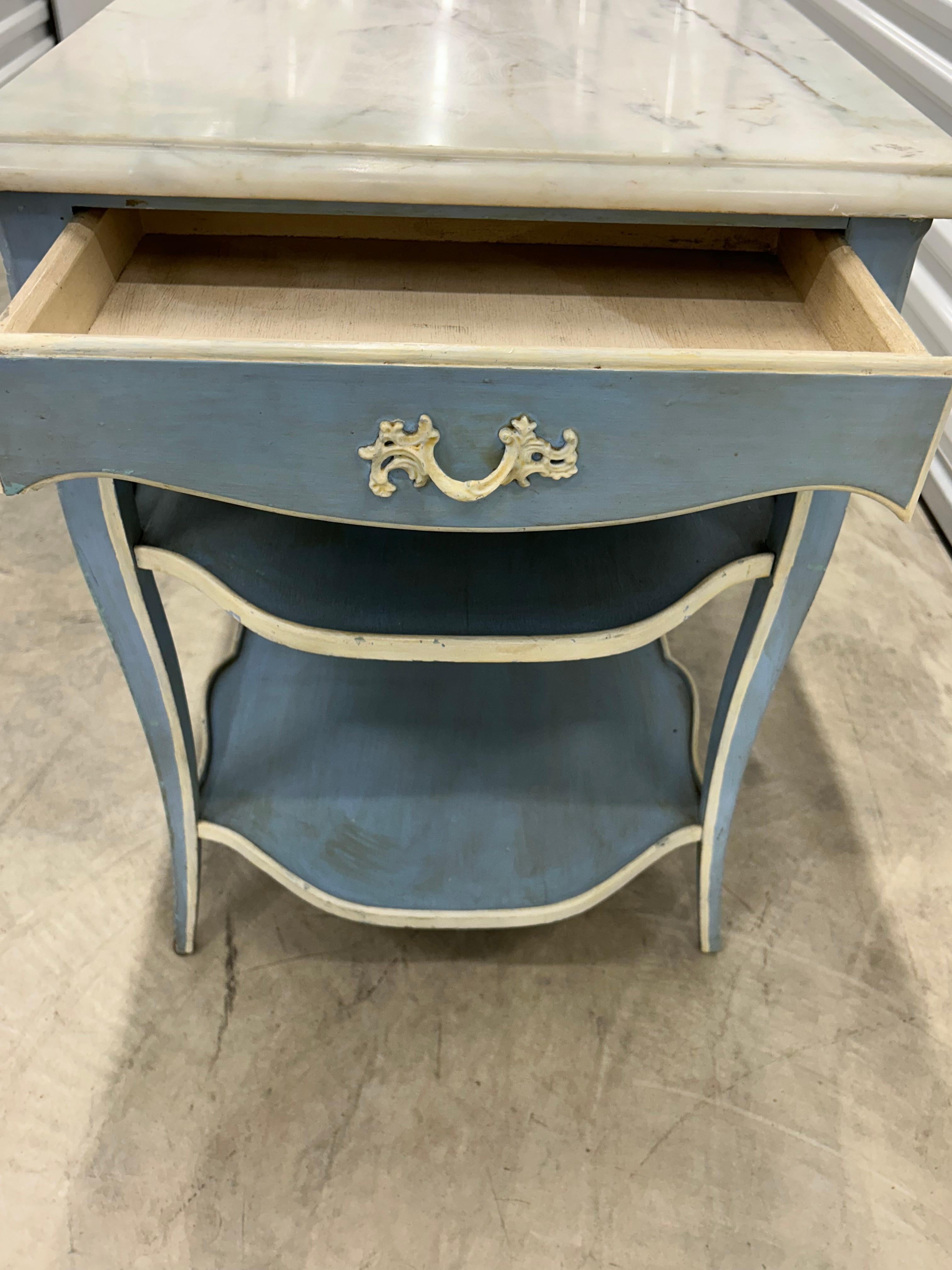 French dessert table in rococo style .. with marble top.. For Sale 7