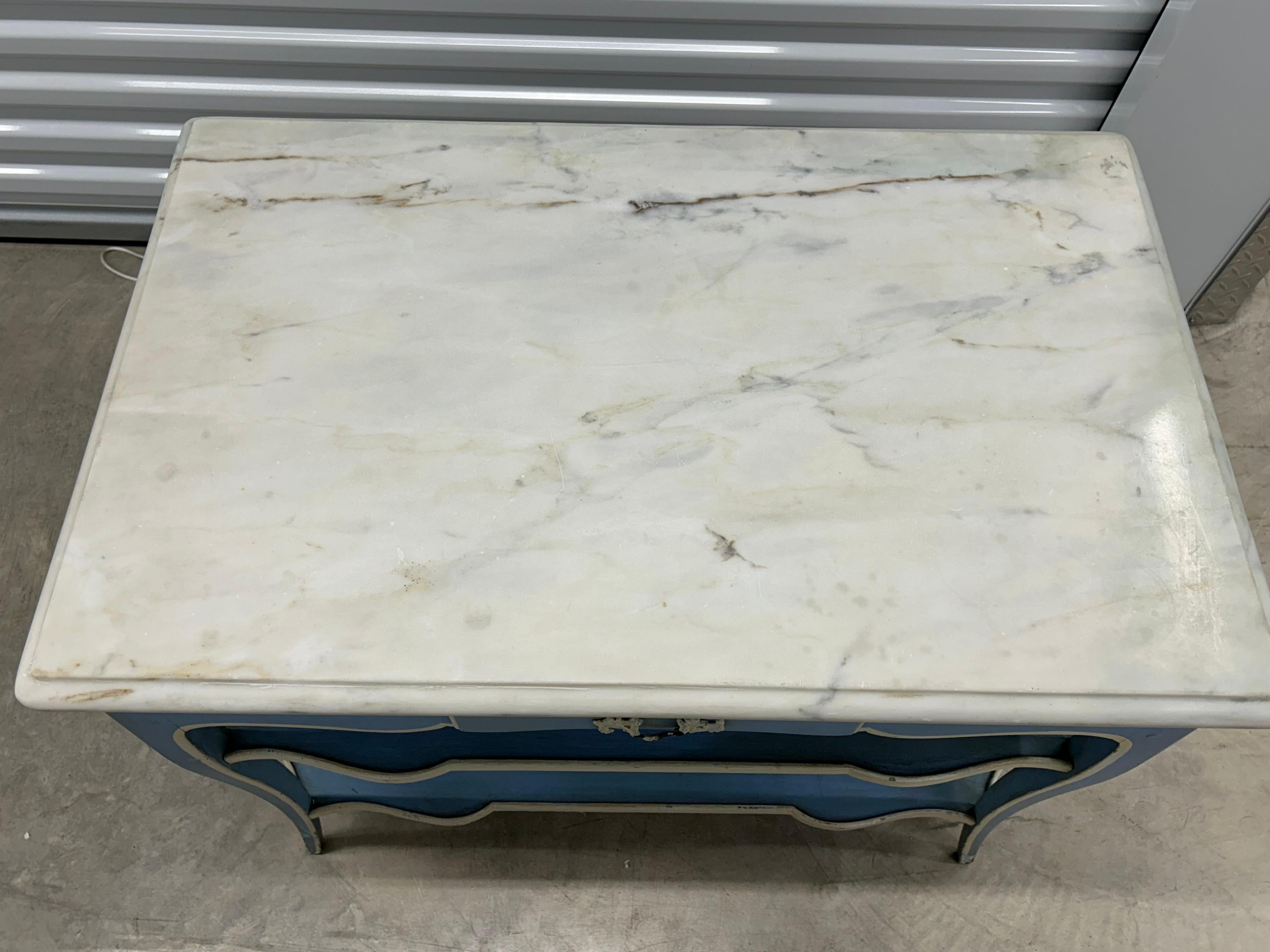 French dessert table in rococo style .. with marble top.. For Sale 8