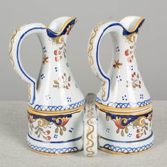 French Desvres Faience Cruet Set