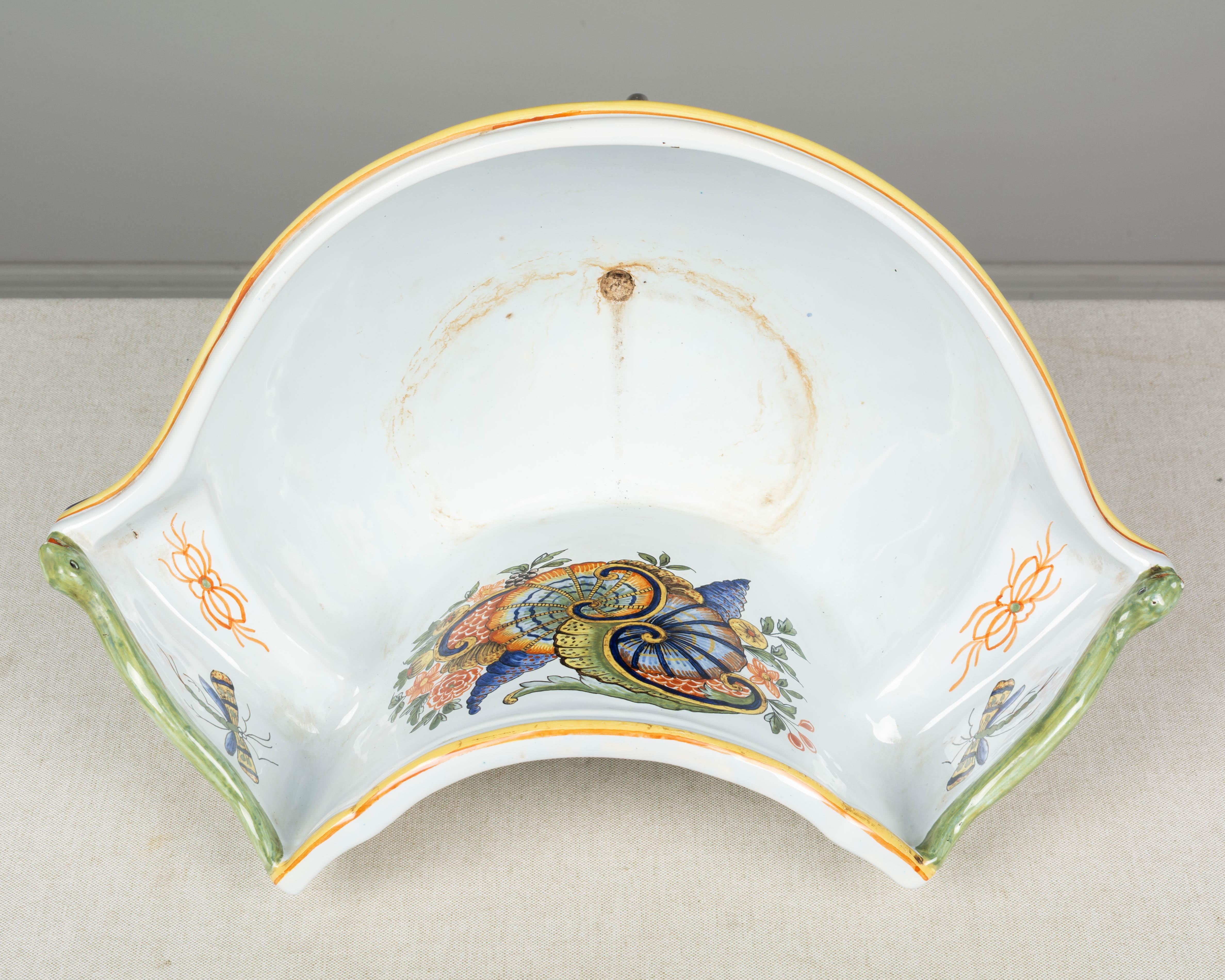 French Desvres Faience Lavabo For Sale 6