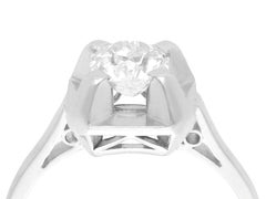 French Diamond and Platinum Solitaire Engagement Ring