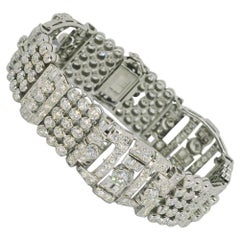 French Diamond Platinum Art Deco Bracelet