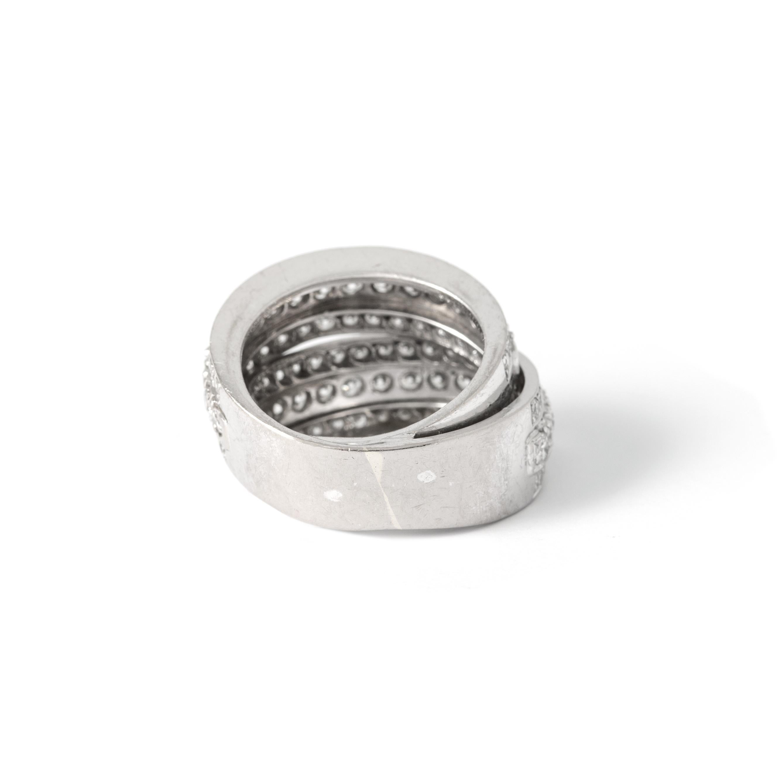 Femenino o masculino Anillo de diamantes francés en venta