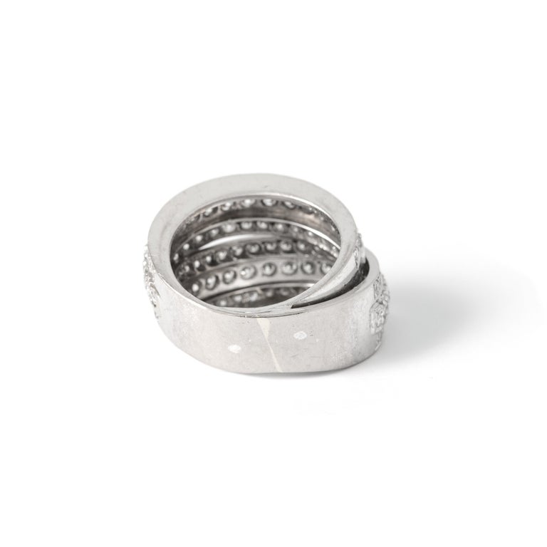 Women's or Men's French Diamond Ring For Sale