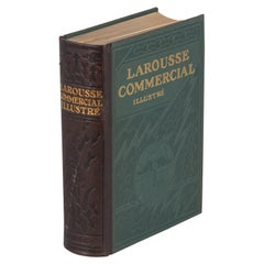 Vintage French Dictionary Book, Larousse Commercial Illustre, 1930