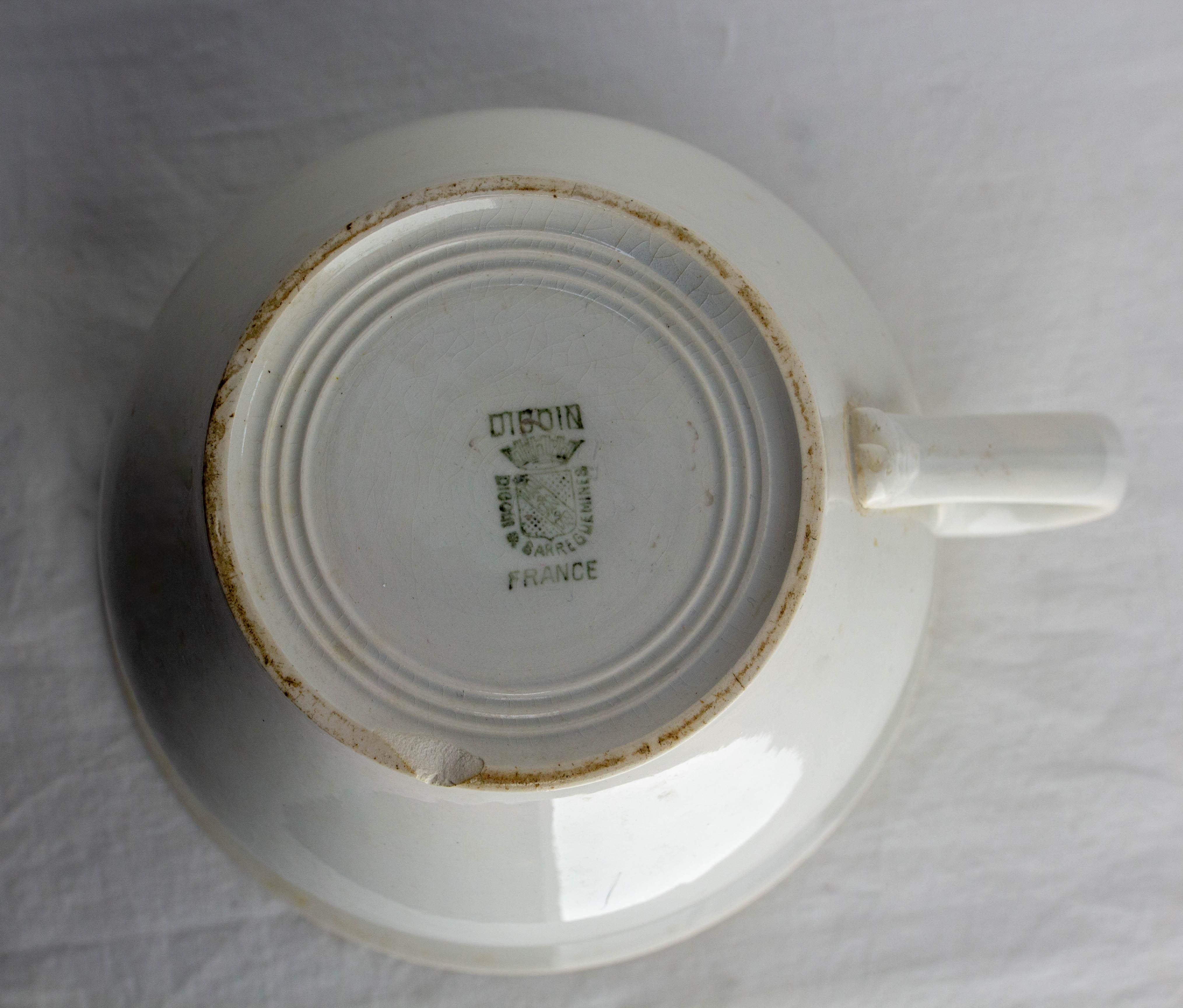 Coprivaso in faience francese Digoin & Sarreguemines, circa 1930 in vendita 2