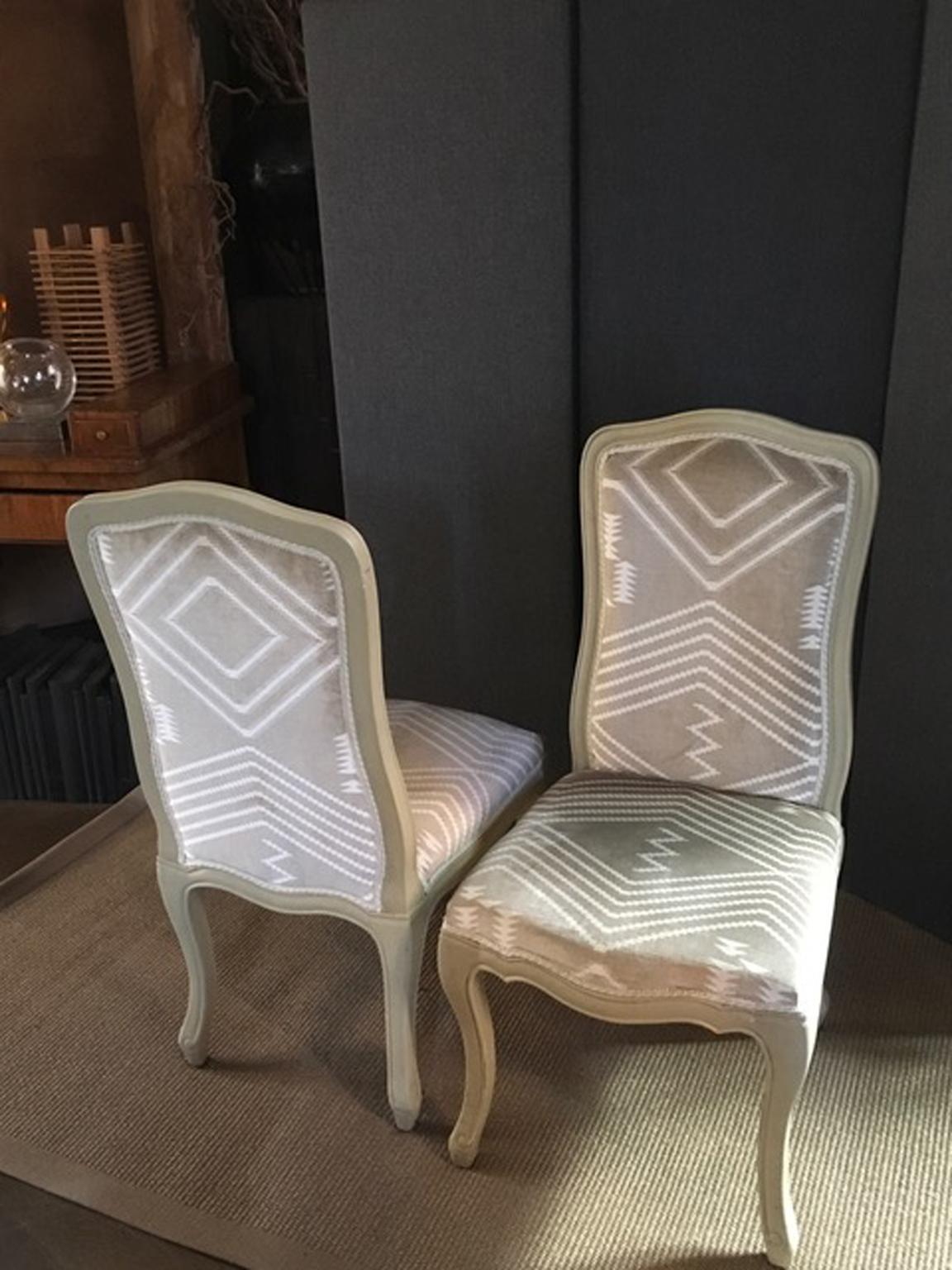 French Provincial Pair Dining Chairs  For Sale 2