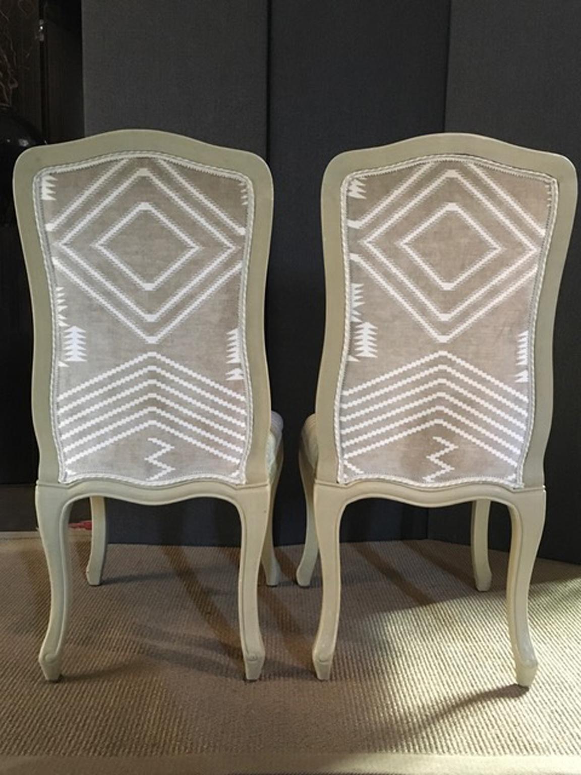 French Provincial Pair Dining Chairs  For Sale 3