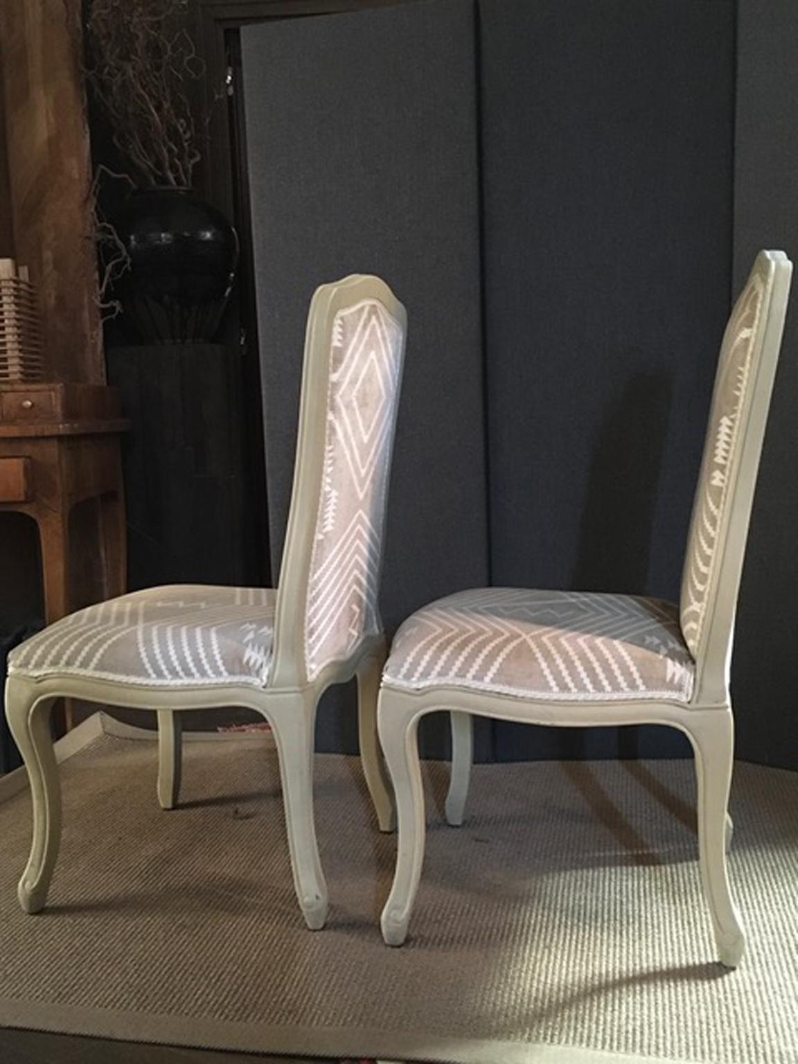 French Provincial Pair Dining Chairs  For Sale 4