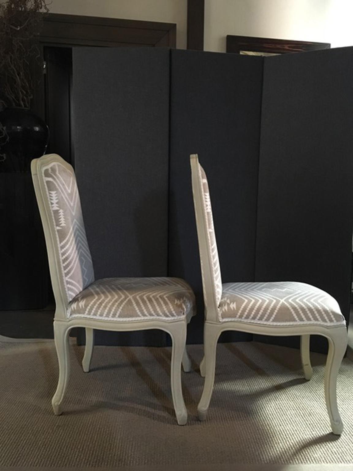 French Provincial Pair Dining Chairs  For Sale 7