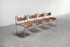 French Dining Chairs Attributed to Pascal Mourgue, Set of 4, 1970's