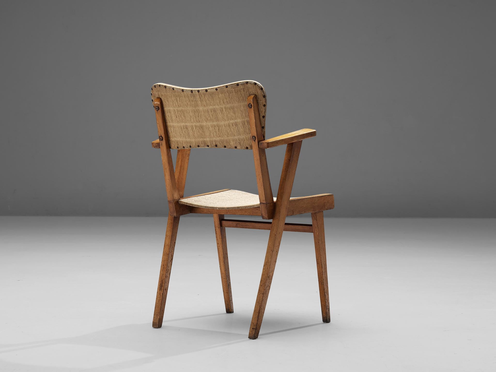 French Dining Chairs in Reed Vinyl and Wood For Sale 5