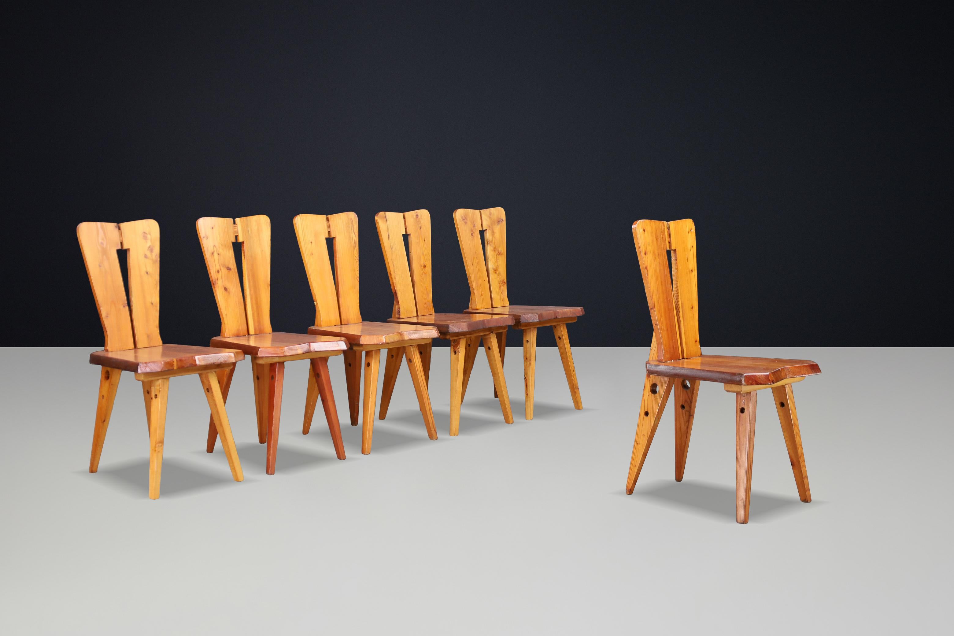 Mid-Century moderno Sedie da pranzo francesi nello stile di Christian Durupt e Charlotte Perriand 1950 in vendita