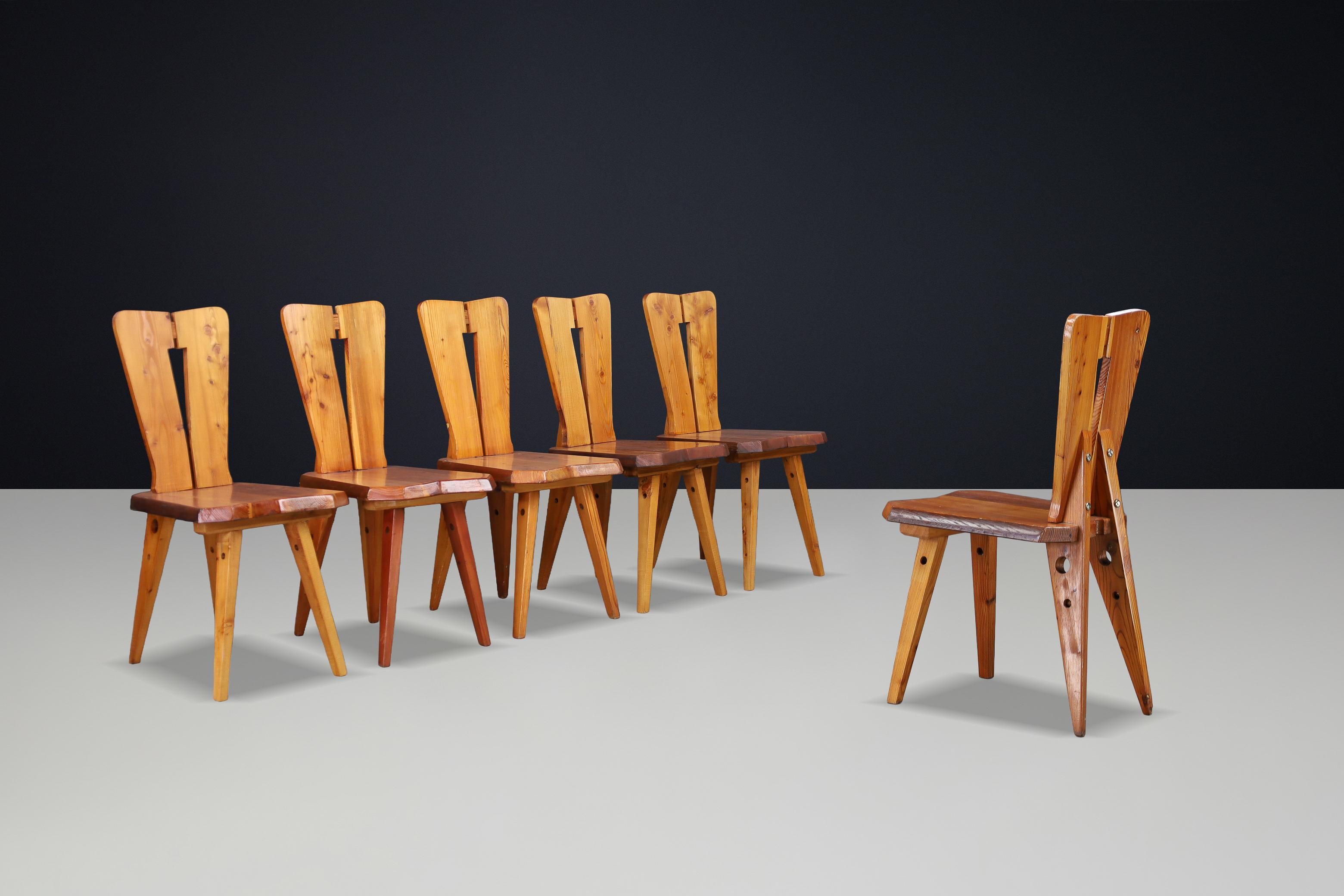 Sedie da pranzo francesi nello stile di Christian Durupt e Charlotte Perriand 1950 In condizioni buone in vendita a Almelo, NL
