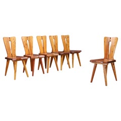 Chaises de salle à manger françaises dans le style de Christian Durupt et Charlotte Perriand 1950