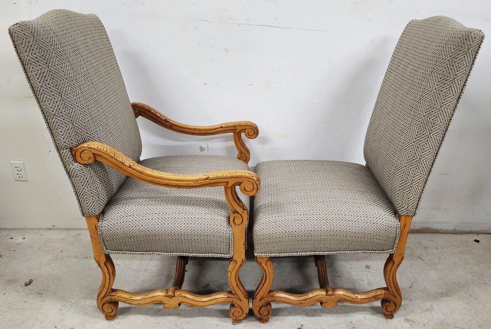 French Dining Chairs Louis XIV Os De Mouton Kreiss Style, Set of 8 6