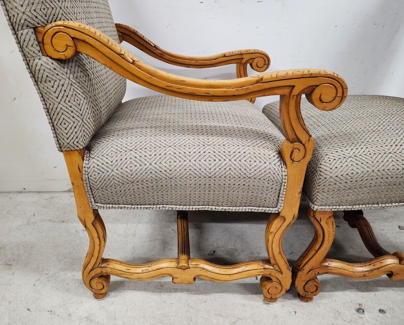 French Dining Chairs Louis XIV Os De Mouton Kreiss Style, Set of 8 7