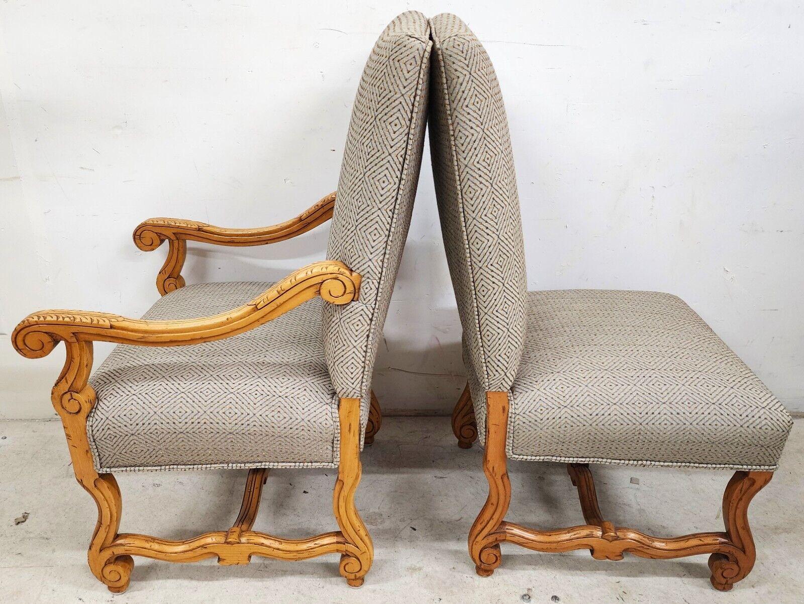 French Dining Chairs Louis XIV Os De Mouton Kreiss Style, Set of 8 2