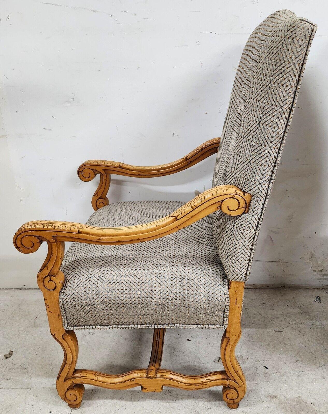 French Dining Chairs Louis XIV Os De Mouton Kreiss Style, Set of 8 3