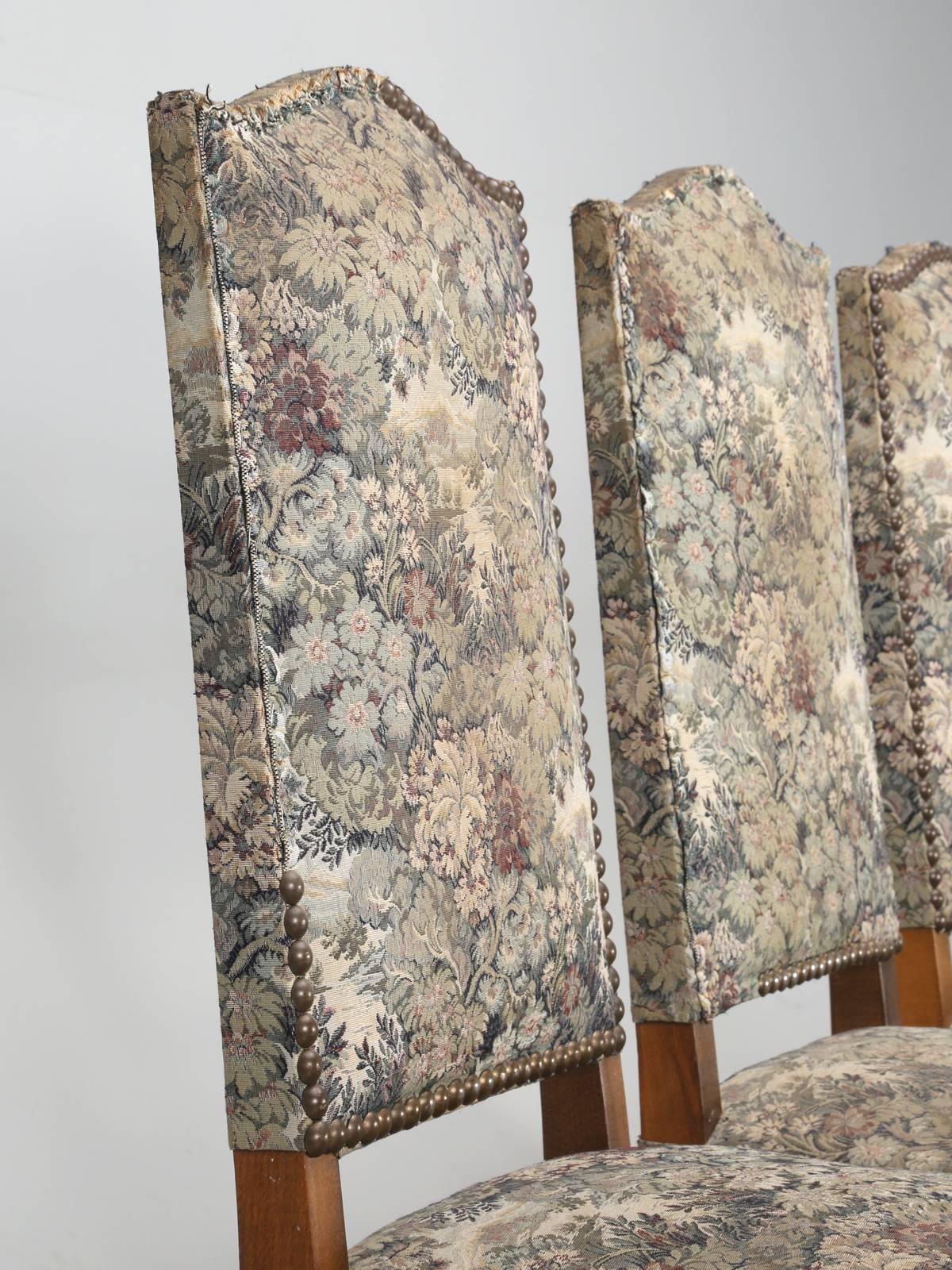 French Dining Chairs, Set of Six in the Style of Os De Mouton In Fair Condition For Sale In Chicago, IL