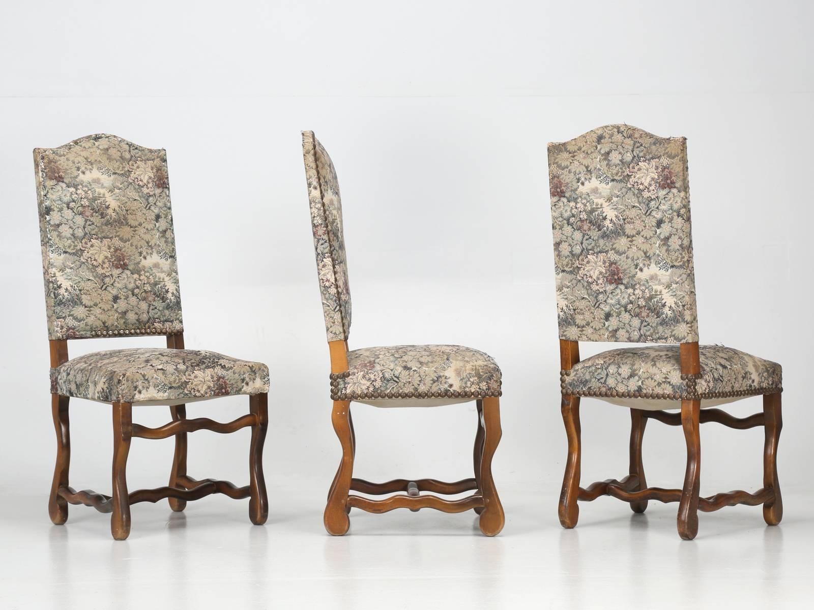 French Dining Chairs, Set of Six in the Style of Os De Mouton For Sale 4